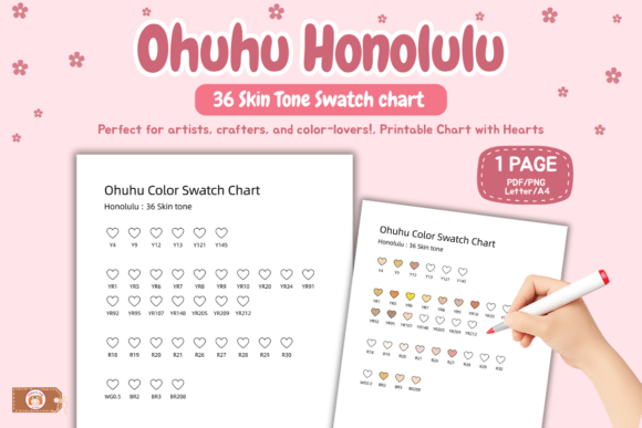 36 Skin Tone Ohuhu Honolulu MarkerSwatch – A Must-Have Tool for Artists and Color Enthusiasts