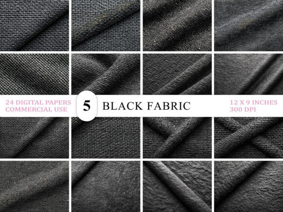 Black Fabric Texture Bundle: Creative Depth Made Easy
