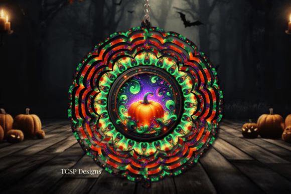 Bright Pumpkin Swirls Wind Spinner: A Fusion of Art and Motion