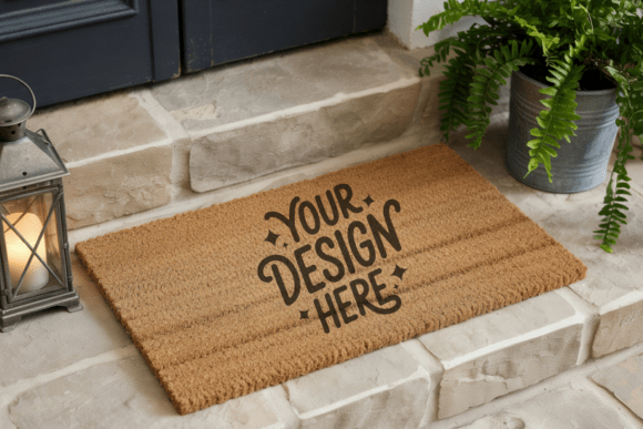 Doormat Mockup: Blank Door Mat Mockup 35