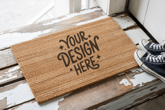Doormat Mockup, Door Mat Mockup 8: Elevating Design Presentations with Realistic Visuals
