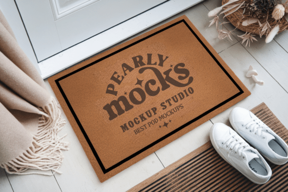 Elevate Your Designs with Blank Outdoor Doormat Mockup 2