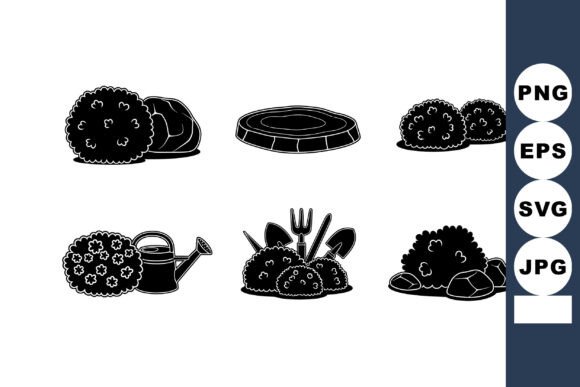 Garden Shrub and Bush Silhouettes Vector: A Practical Asset for Design and Workflow Integration