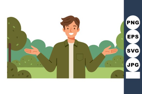 Young Man Standing in Green Park with Sh: Choosing and Using Stock Images Wisely